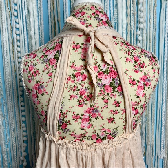 Free People Strappy Embroidered Babydoll Tank M - Picture 6 of 7